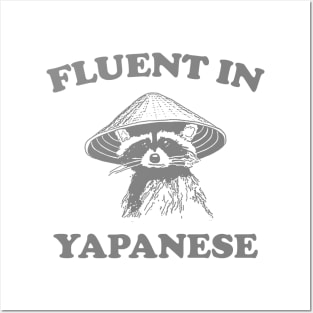 Fluent in Yapanese Shirt, Unisex Tee, Meme T Shirt, Funny T Shirt, Vintage Drawing T Shirt, Racoon Shirt, Animal Shirt, Sarcastic Posters and Art